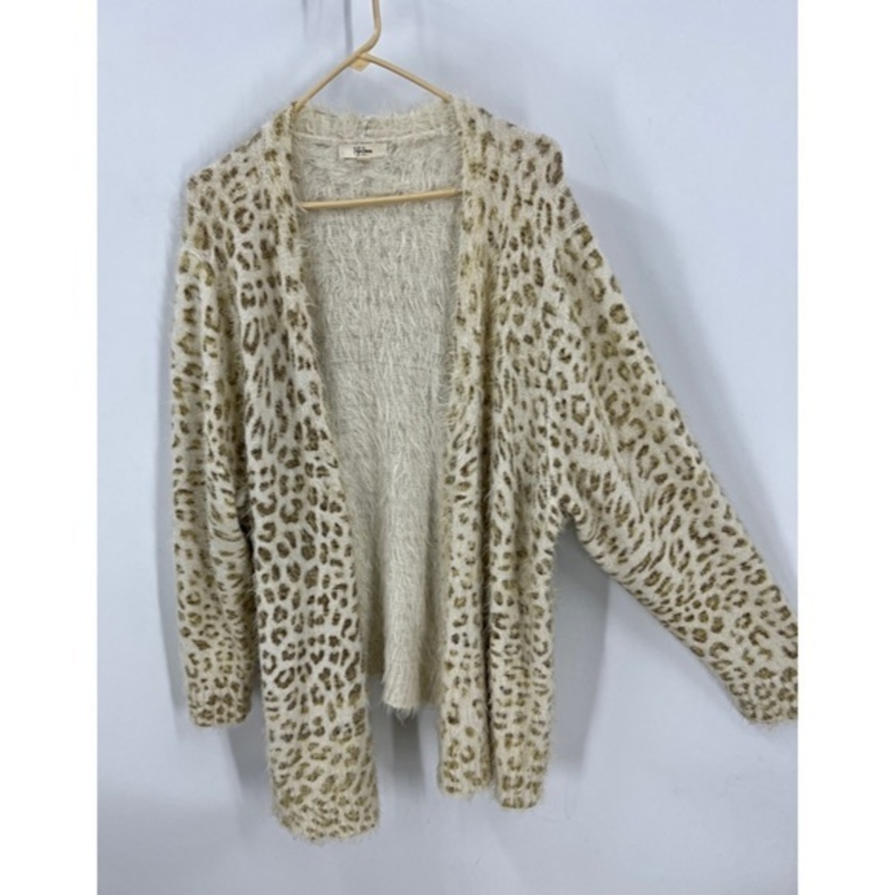 Peyton Primrose Eyelash Leopard Print Open Front … - image 3